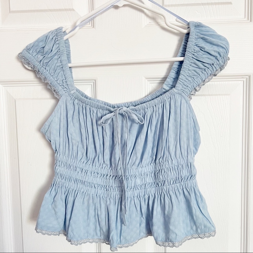 Cotton Candy LA | Chambray Festival Crop Top